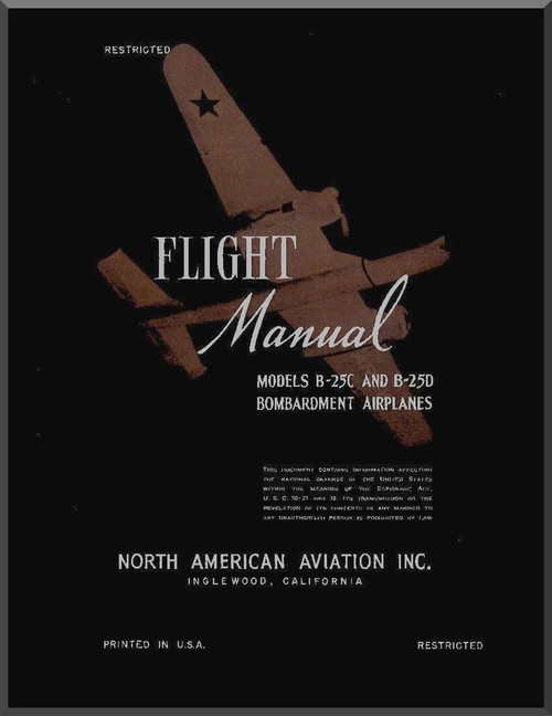 North American Aviation B-25 C, D Aircraft Flight Manual 
