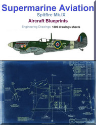 Supermarine Spitfire Mk.IX Aircraft Blueprints Engineering Drawings - Download
