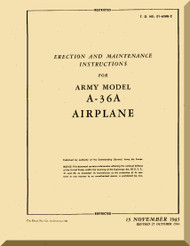 North American Aviation A-36 Aircraft Erection and Maintenance Manual - TO 01-60HB-2 - 1943 