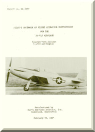 North American Aviation XP-51J Aircraft Pilot's Handbook of flight Operating Instruction - engine V-1710-119 Manual - Report NA-8057 - 1946