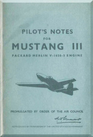 North American Aviation Mustang III  Aircraft Pilot Manual