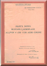  North American Aviation Mustang I Aircraft Pilot Manual 
