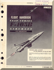 Republic F-105 B  Aircraft Flight Handbook  Manual TO 1F-105B-1  - 1956