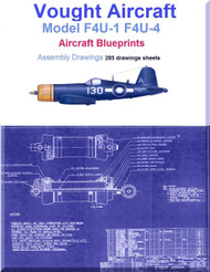 Vought F4U-1  F4U-4 Aircraft Blueprints Assembly Drawings - Download
