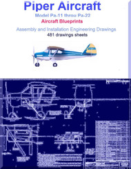 Piper Aircraf Pa-11 to Pa-22 Assembly and Installation Engineering Drawings Blueprints - Download 
