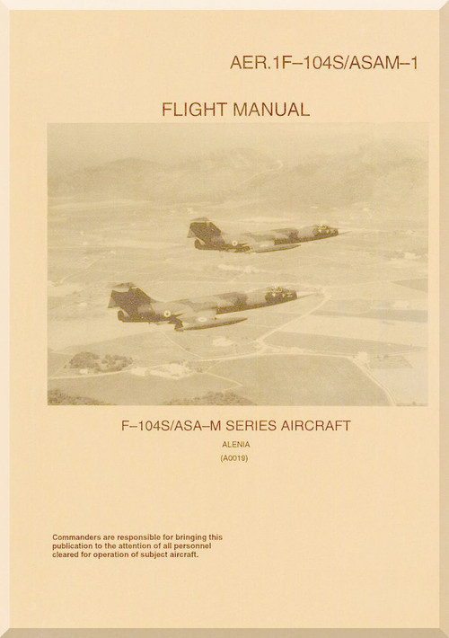 Aeritalia / Lockheed F-104 S ASAM Aircraft Flight Manual 1F-104-ASAM-1 - 1966