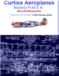 Curtiss P-40 E N Aircraft Blueprints Engineering Drawings - DVD or Download 