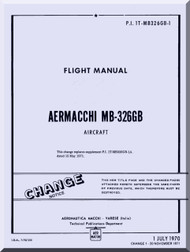 Aermacchi M-326 GB Aircraft Flight Manual - 1970
