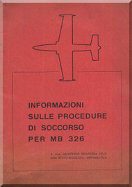 Aermacchi M- 326  Aircraft  Emergency Procedure Manual, ( Italian Language ) 