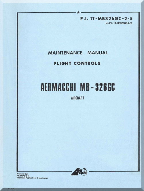 Aermacchi MB- 326 GC Aircraft Maintenance  Manual - Flight Control ( English Language )