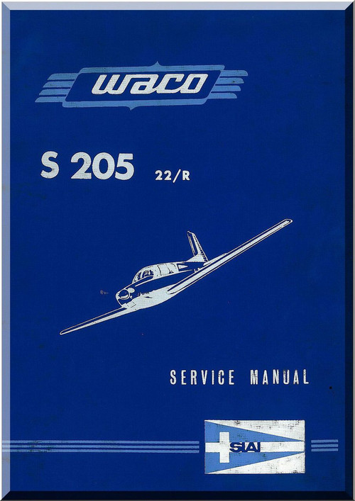 SIAI Marchetti S. 205 22 / R Aircraft  Service  Manual,  Manuale di servizio   ( Italian  English Language)