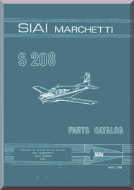 SIAI Marchetti S. 208 Aircraft  Illustrated Parts  Manual,  Catalogo Illustrato  ( English  Language ) ,
