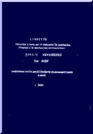 Savoia Marchetti S.M.95 Aircraft Erection and Maintenance Manual,  Istruzioni per il Montaggio  e la Regolazione ( Italian Language ) ,