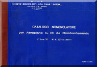 Savoia Marchetti S.81 Aircraft Illustrated Parts Catalog  Manual, Catalogo Nomenclatore ( Italian Language ) 