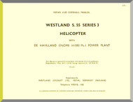 Westland Whirlwind S.55 Helicopter Repair Overhaul Manual