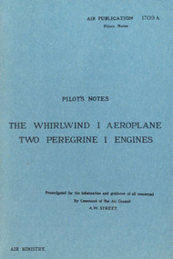 Westland Whirlwind  I Aircraft  Pilot's Notes Manual