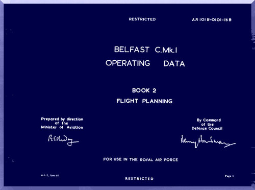 Short Belfast C.1 Aircraft Operating Data Manual  
