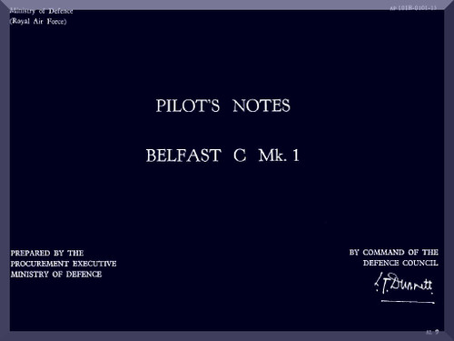 Short Belfast C.1 Aircraft Pilot's Notes Manual