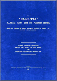 Short Calcutta Aircraft Technical  Manual -  ( English Language ) ,  1928