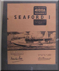 Short Seaford Aircraft  Technical  Manual -  ( English Language ) , AP 4100 A ,