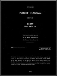 Short  Sealand  Mk. Ia  Aircraft  Flight Manual