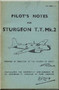 Short Sturgeon T.T. Mk.2 Aircraft Pilot's Notes Manual - ( English Language ) , AP 4180B 