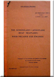 Short Sunderland I Aircraft Pilot's Notes Manual - ( English Language ) , AP 1566 A , 1938 (