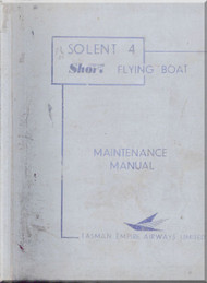 Short Solent 4 Aircraft Maintenance Manual  