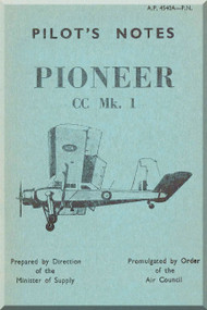Scottish Aviation Prestwick Pioneer CC Mk.1  Aircraft  Pilot's Notes Manual