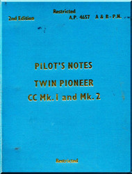 Scottish Aviation Twin Pioneer CC Mk.1 and Mk.2 Aircraft  Pilot's Notes Manual 