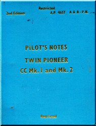 Scottish Aviation Twin Pioneer CC Mk.1 and Mk.2 Aircraft  Pilot's Notes Manual