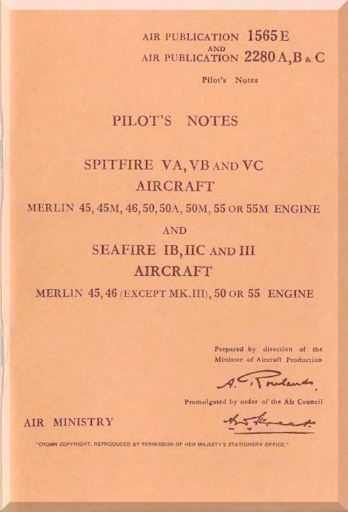 Spitfire Aircraft Manuals