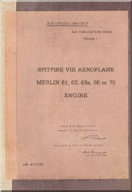 Supermarine Spitfire VIII Aircraft Technical Manual - AP 1566 H V-1 -1943