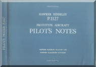 Hawker Siddeley  Prototype XP831: XP976:  XP980  Aircraft Pilot's Notes Manual 
