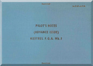   Hawker Siddeley  Kestrel F.G.A MK.1  Aircraft  Pilot's Notes Manual - Adavance Issue 