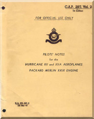 Hawker Hurricane XII Aircraft Pilot's Notes Manual 