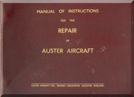 Auster Aircraft Instructions Structural Repair Manual