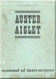 Auster Aiglet Aircraft Maintenance Instruction Manual
