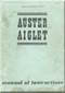 Auster Aiglet Aircraft Maintenance Instruction Manual