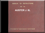 Auster Aiglet J8L Aircraft Instructions Maintenance & Rigging   Manual 