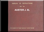 Auster J8L Aircraft Instructions Maintenance & Rigging   Manual