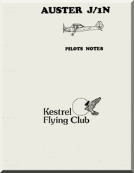 Auster J1N Aircraft Instructions Pilot's Notes Manual