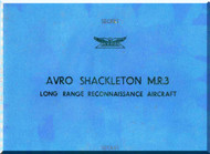 A. V. Roe Avro Shackleton M.R.3 Aircraft  Technical Brochure  Manual