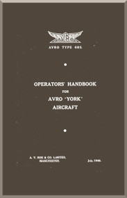 A. V. Roe Avro York  Aircraft Operators Handbook Manual