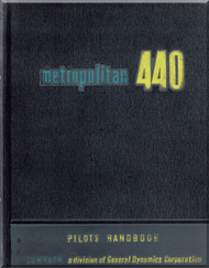 Convair 440 Aircraft Pilot Handbook Manual -