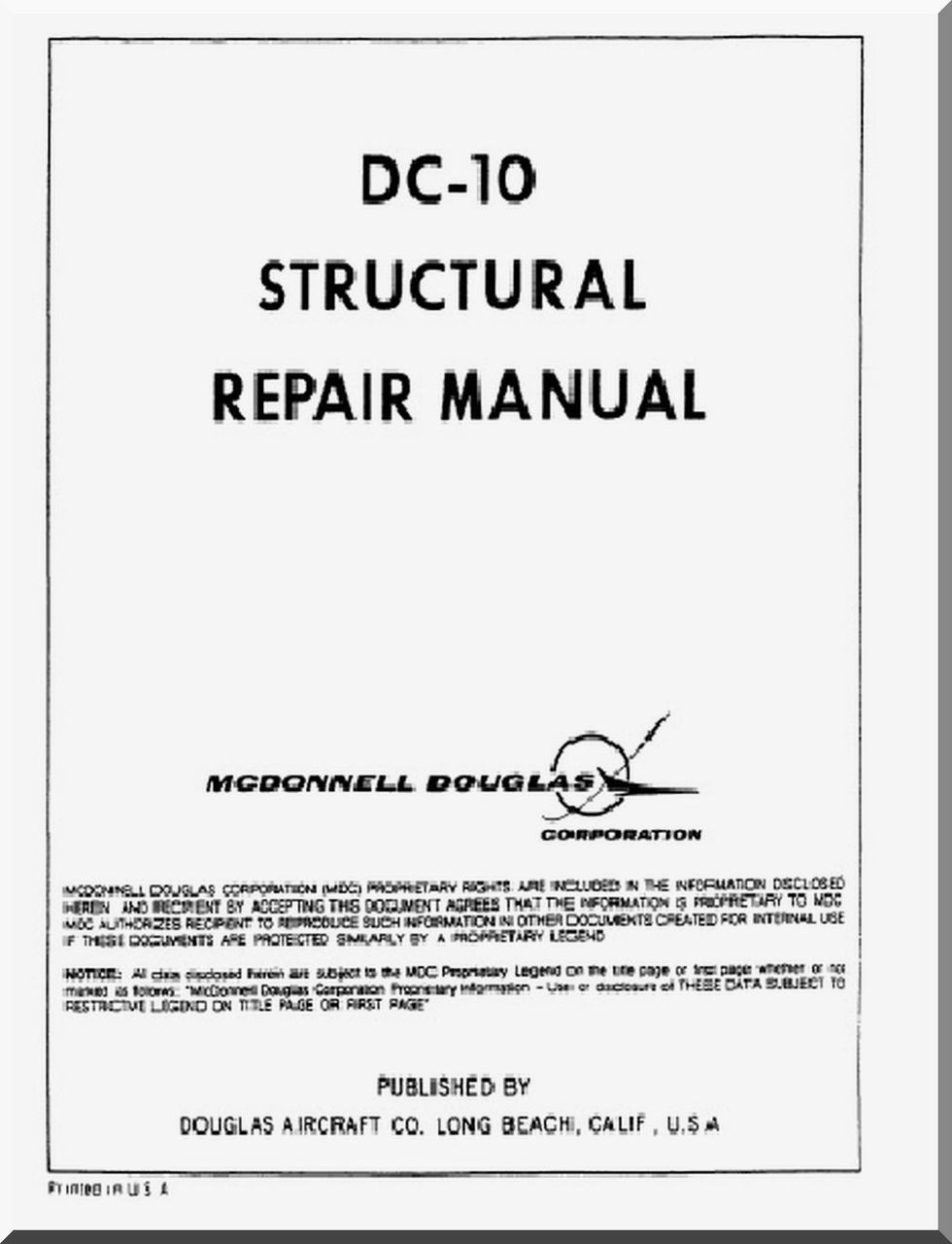 Mc Donnell Douglas DC- 10 Aircraft Structural Repair Manual