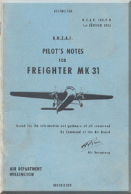 Bristol 170 Freighter  Mk.31 Aircraft Pilot's Notes Manual 