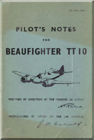 Bristol Beaufighter  TT 10 Aircraft  Pilot's Notes Manual  