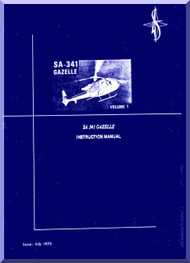Sud Aviation  / SNCASE SA-341  Gazelle Helicopter  Instruction Manual - English