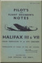 Handley Page Halifax III  & VII  Aircraft Pilot's Notes Manual